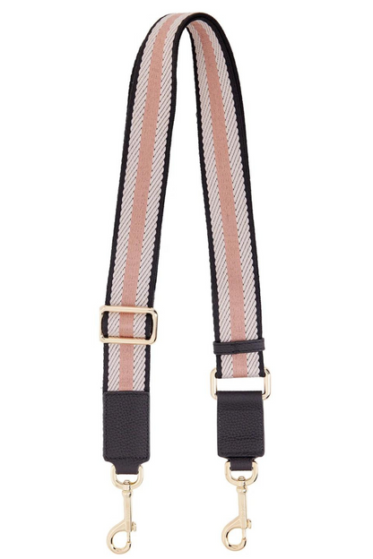 Feature Strap Webbing Black + Pink + White