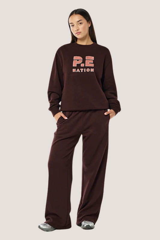 Heads Up Boucle Sweat | Mahogany