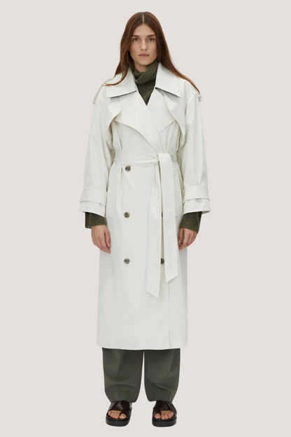 Elysian Trench Coat | Alabaster
