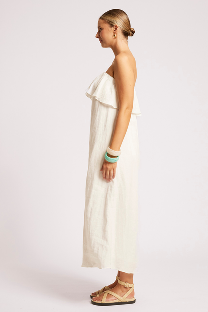 Maris Strapless Dress | White