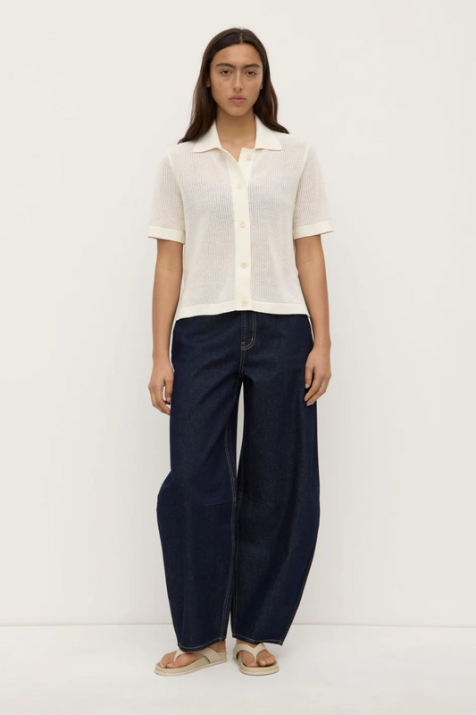 Kismet Knit Short Sleeve Shirt | White