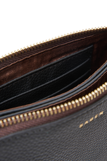 Lily Mini Bag | Black + Gold Curb Chain