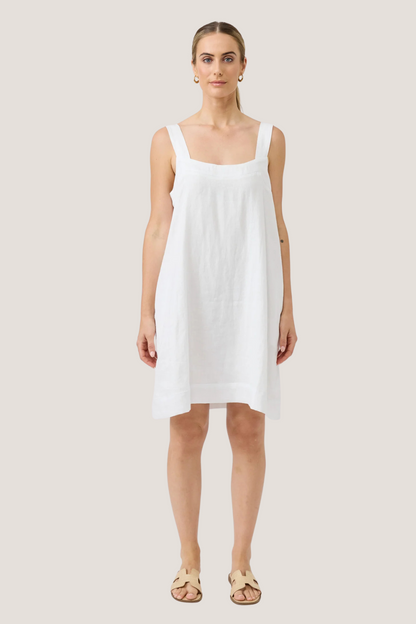 Studio Short Tank Dress | White
