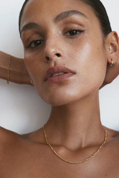 Figaro Chain Necklace | Gold
