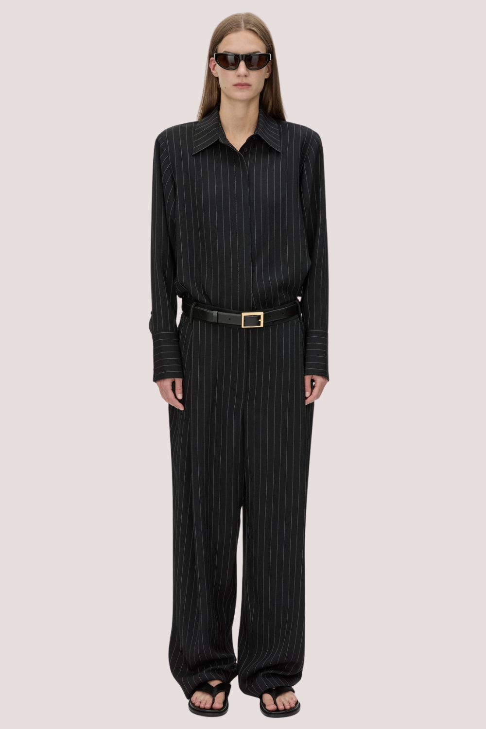 Varda Pant | Black Cream Stripe