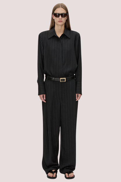 Varda Pant | Black Cream Stripe