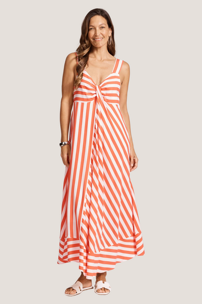 Treville Stripe Tank Maxi Dress | Coral