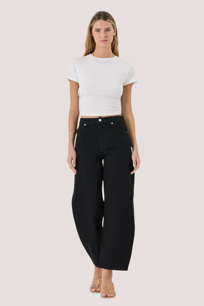 Gigi Barrel Jean | Forever Black