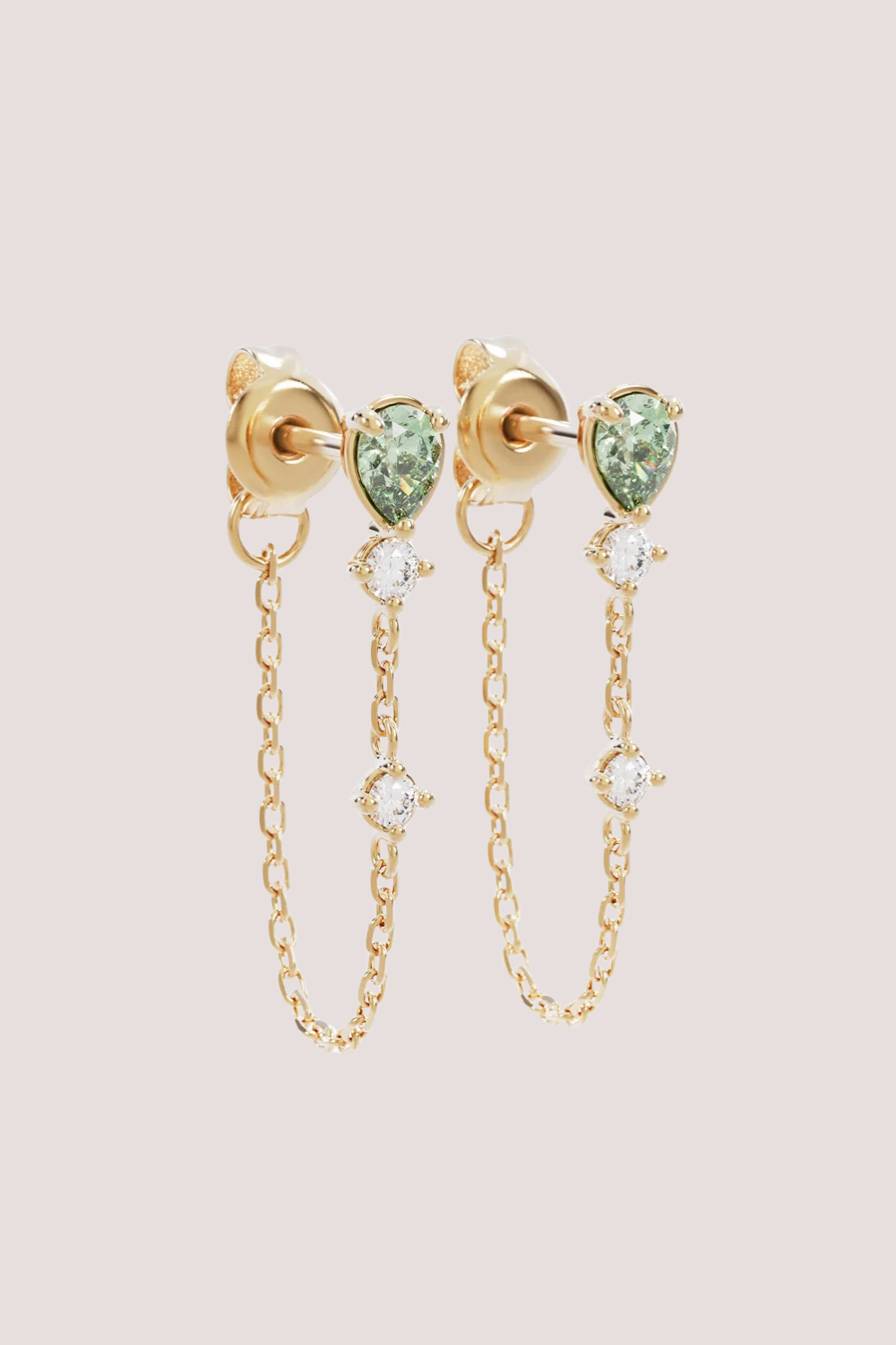 18k Gold Vermeil Aura Chain Earrings