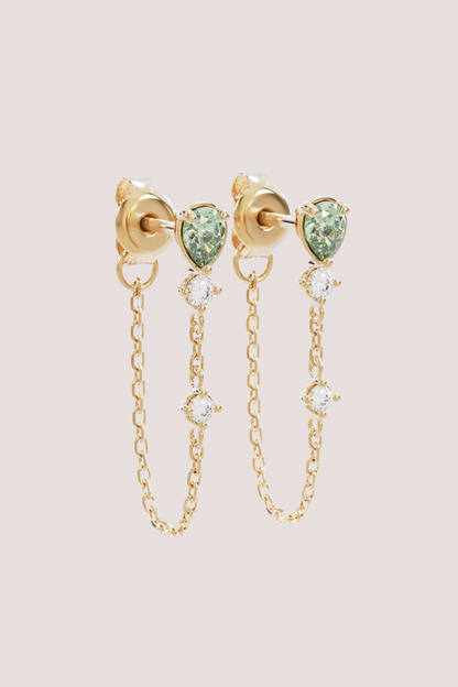 18k Gold Vermeil Aura Chain Earrings