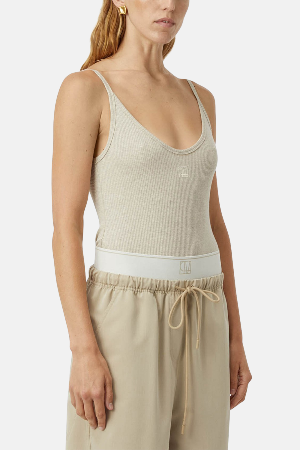 Nora Rib Bodysuit | Taupe Marle