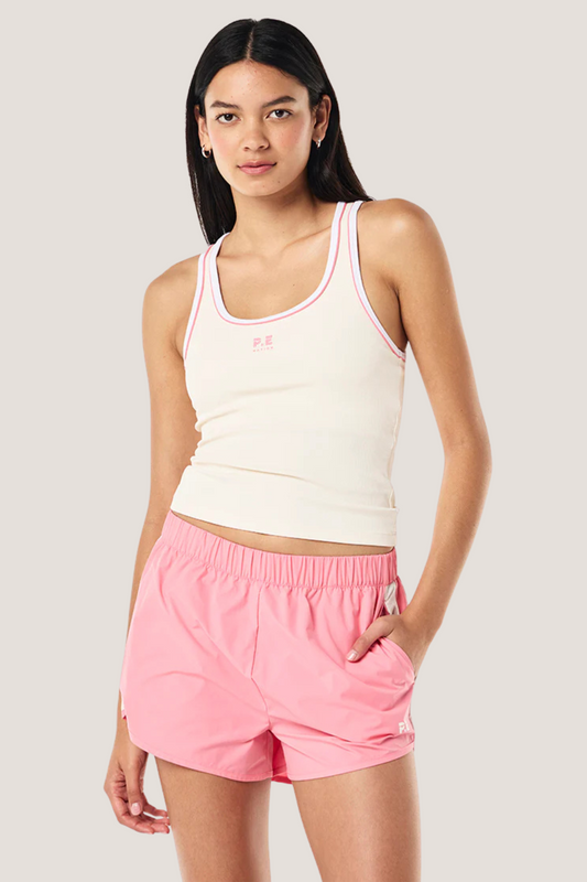 Nexus Rib Tank | Whisper White /Pink Lemonade
