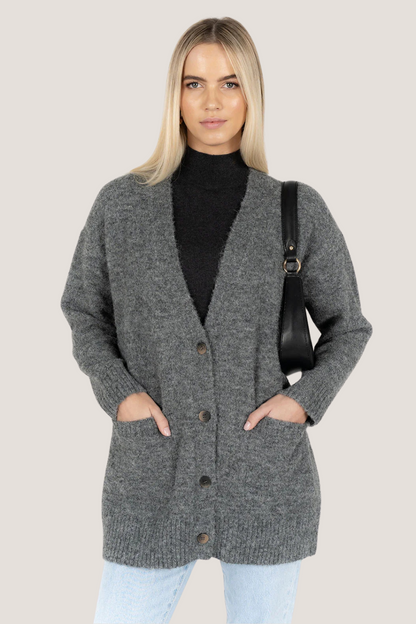Lattitude Cardi | Charcoal