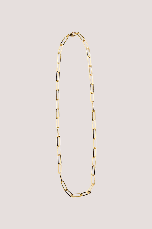 Paperclip 14k Gold Plate Chain Necklace