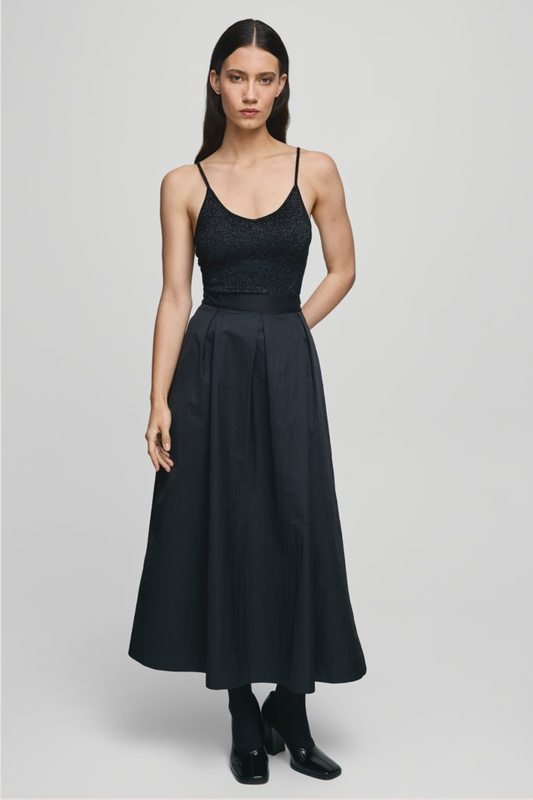 MSCH Eurasia Strap Top | Black/Silver