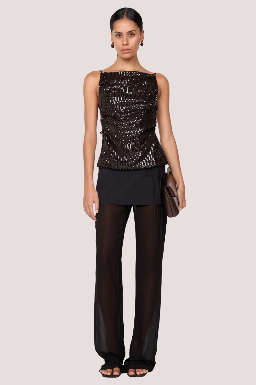 Romilly Tie Top | Dark Chocolate