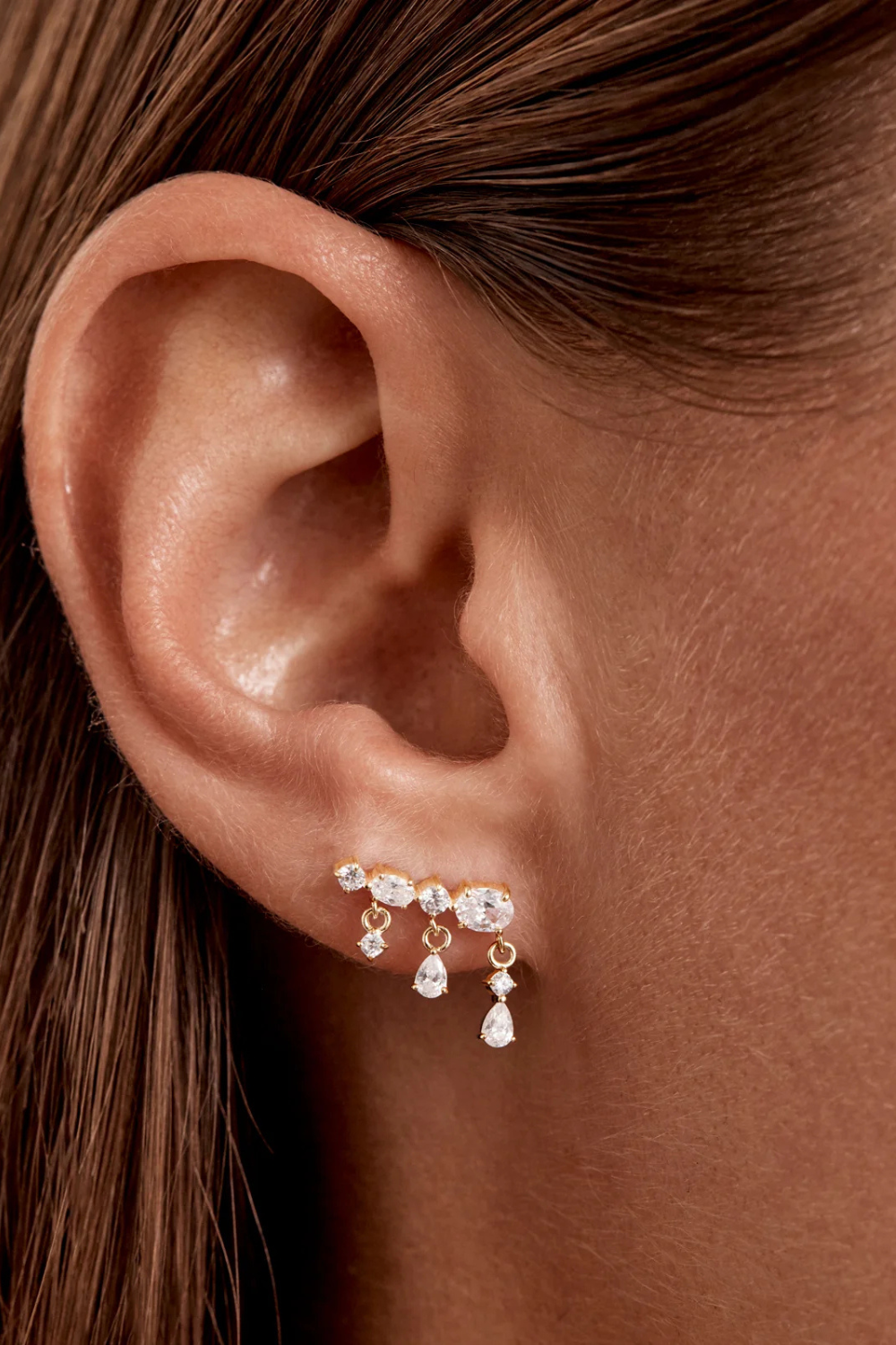 18k Gold Vermeil Cosmic Whisper Ear Crawler