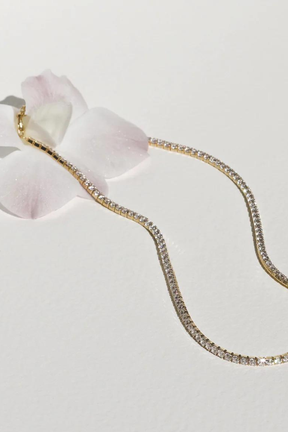 Aspen Tennis Necklace | Gold