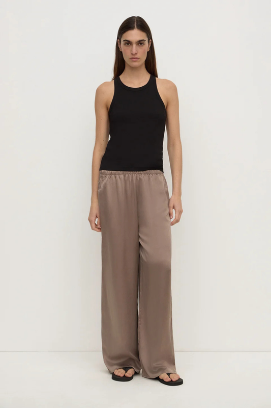 Pippa Silk Pant | Dark Sand