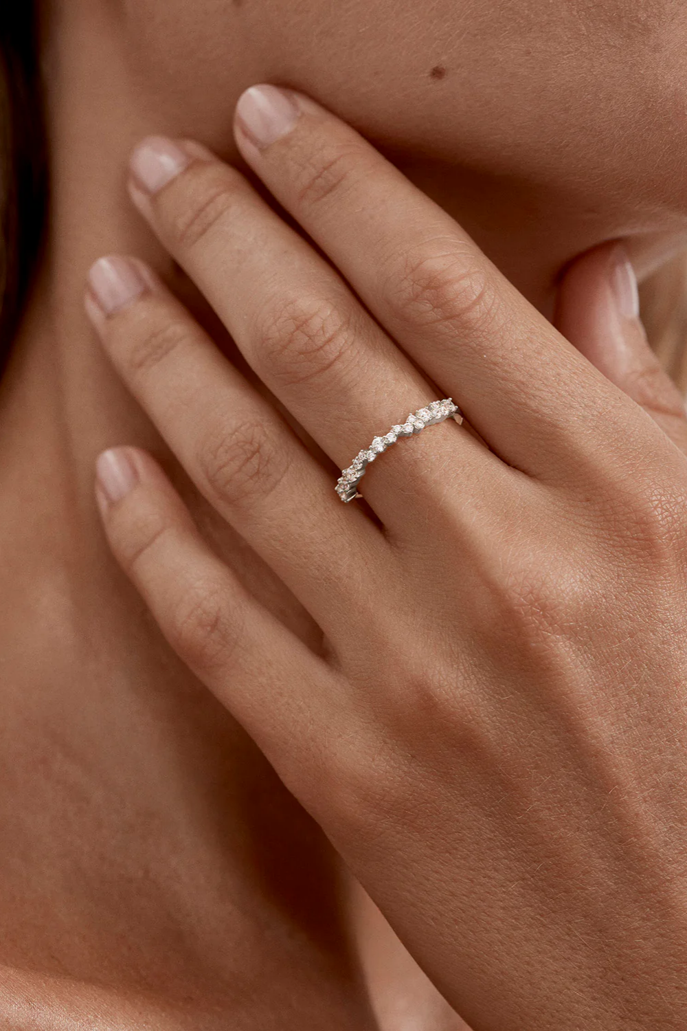 Sterling Silver Crystal Dust Fine Ring