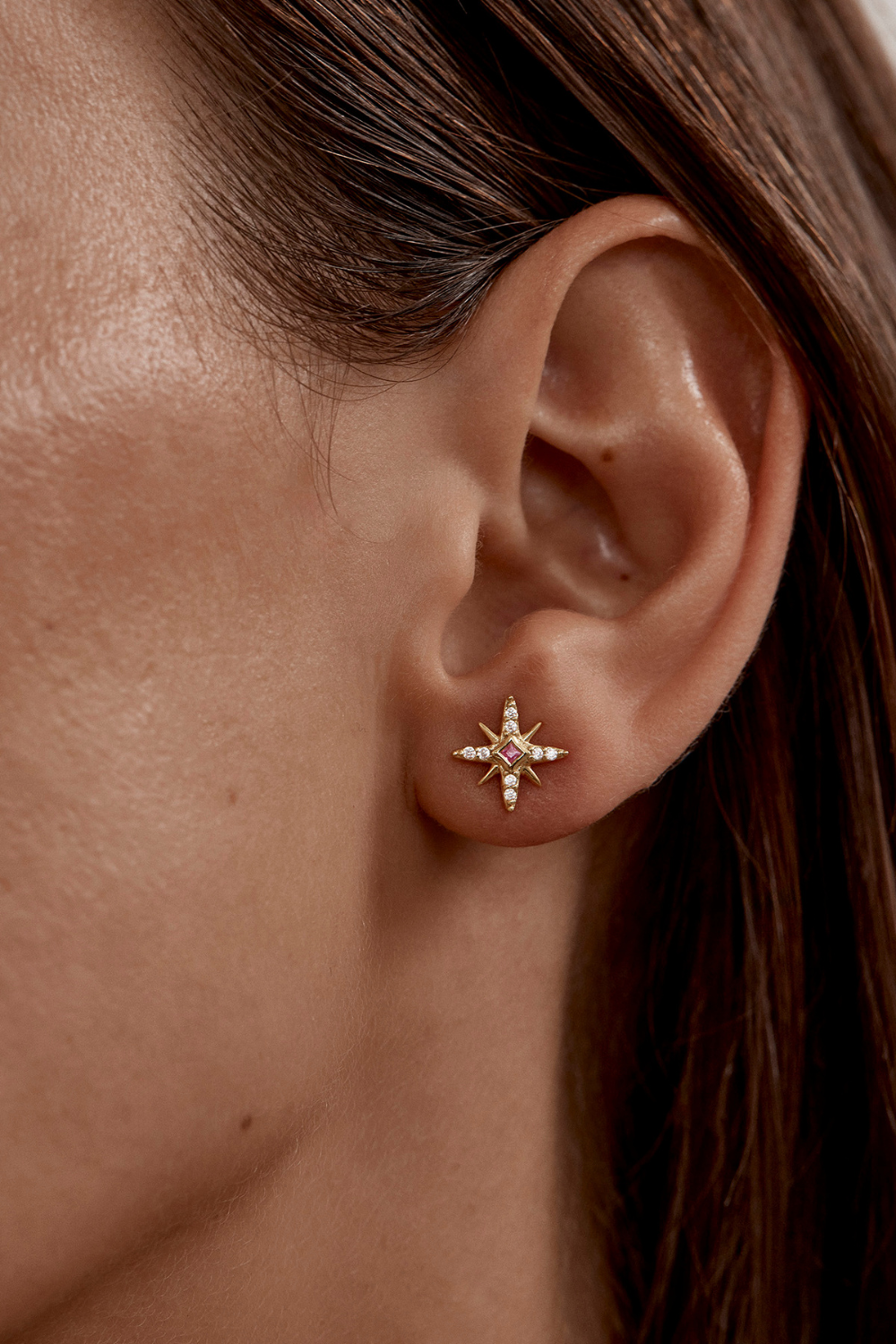 18k Gold Vermeil Starry Night Stud Earrings