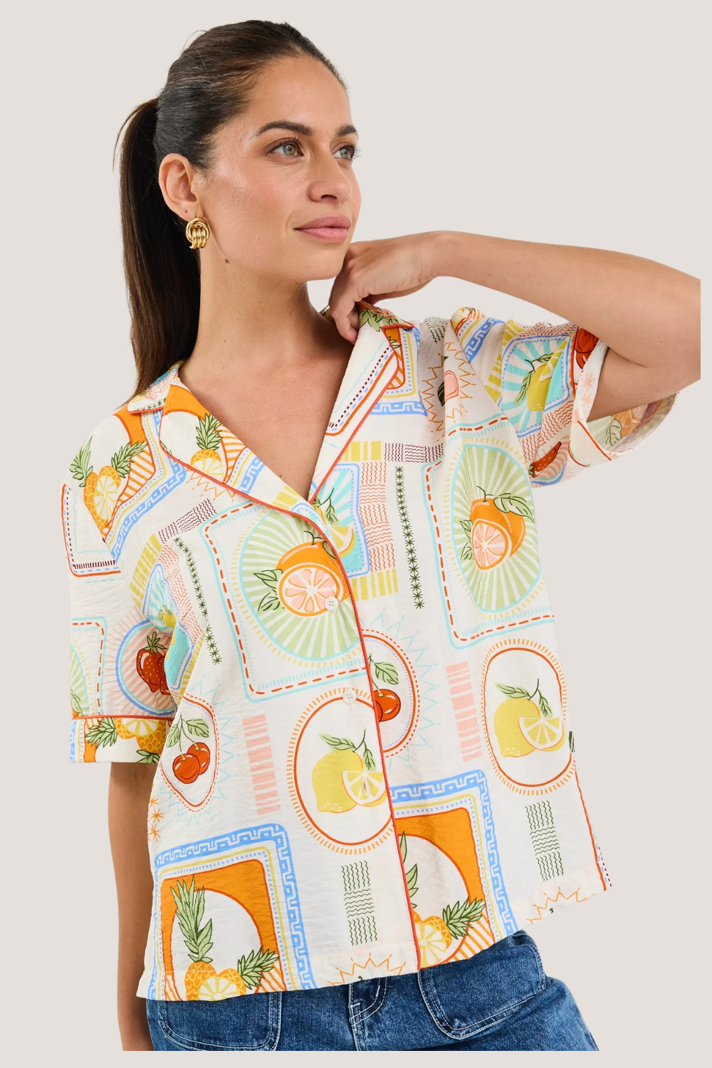Destination Tropical Postcard SS Shirt
