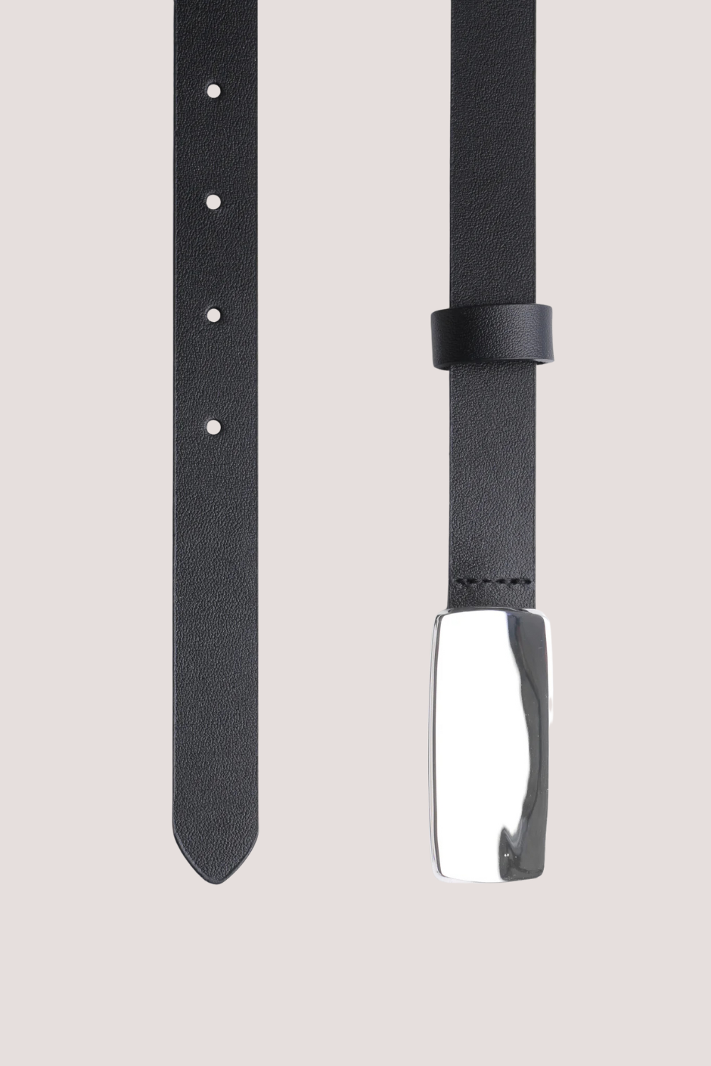Plate Belt | Noir/Silver