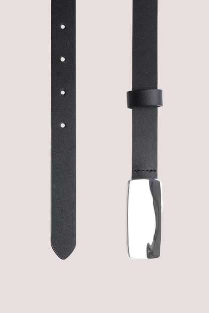 Plate Belt | Noir/Silver