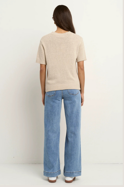Loveable Natural Tape Yarn Knit Tee