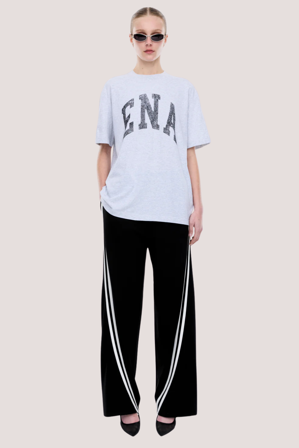 Jessie Oversized Tee College | Mid Grey