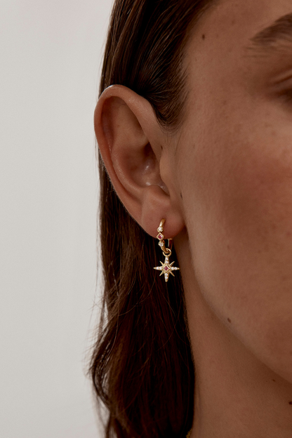 18k Gold Vermeil Starry Night Hoops
