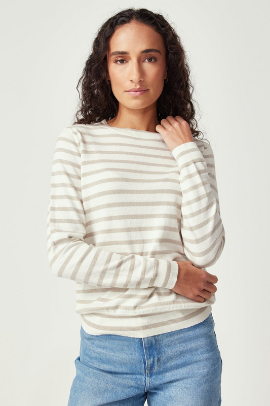 Fountain Sweater | White Linen/Pearl