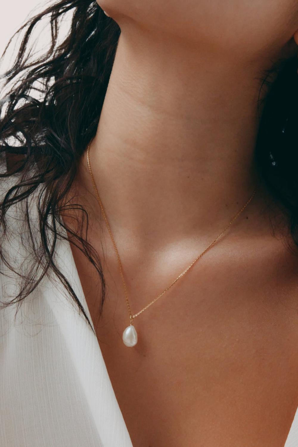 Keshi Pearl Necklace | Gold