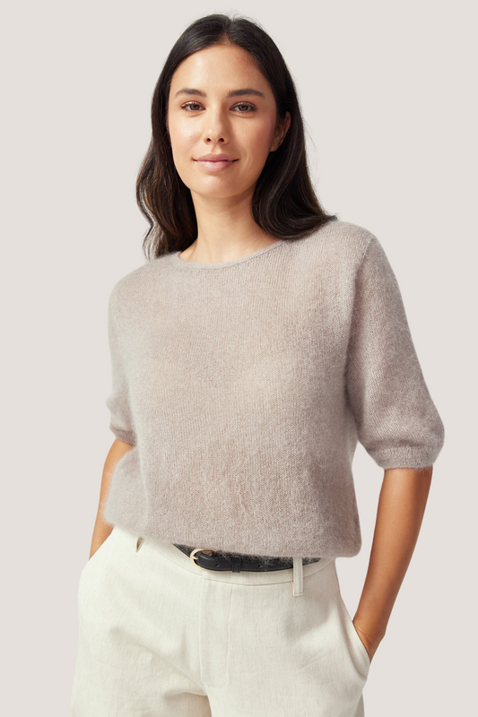 June Knit Tee | Natural Clay