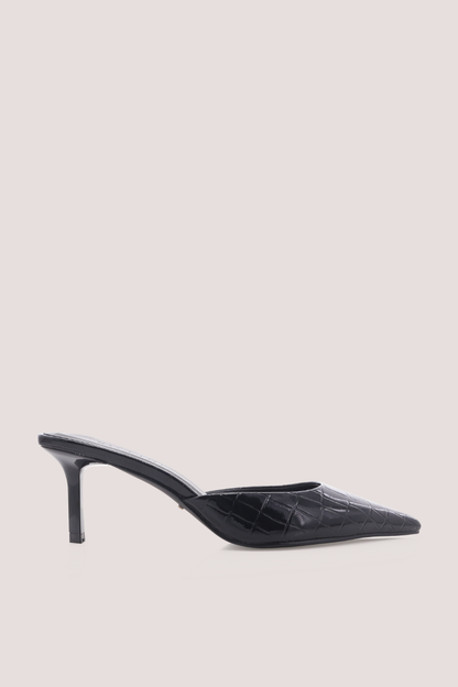 Rayona | Black Patent Croc