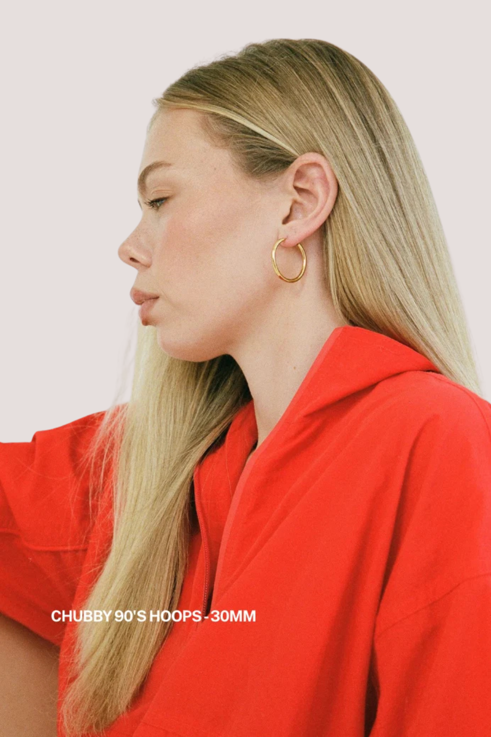 Chubby 90's Hoops Gold | 30mm