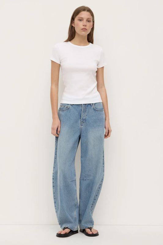 Linley Rib Tee | White