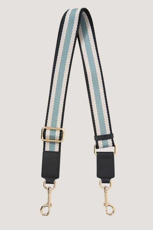 Feature Strap Webbing | Black Duck+ White + Duck Egg