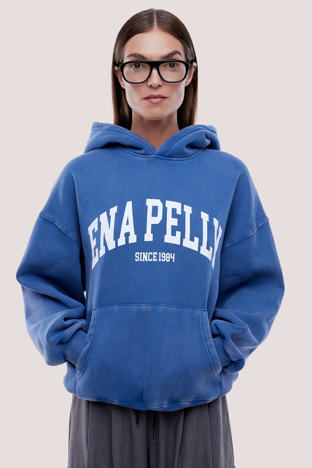 Varsity Hoodie | Washed Indigo