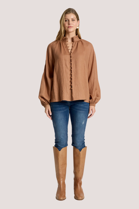 Bajau Button Shirt | Clay