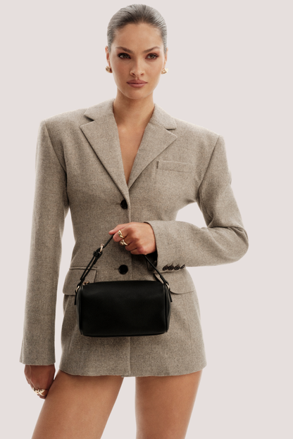 Donna Handle Bag | Black Pebble