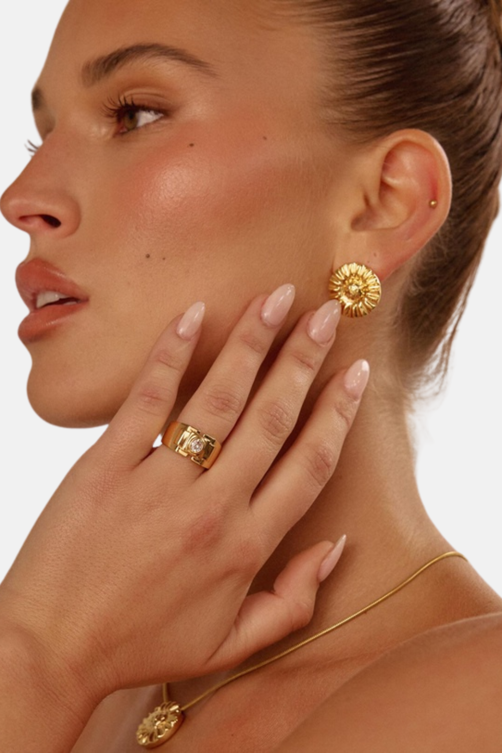 Deco Statement Ring | Gold