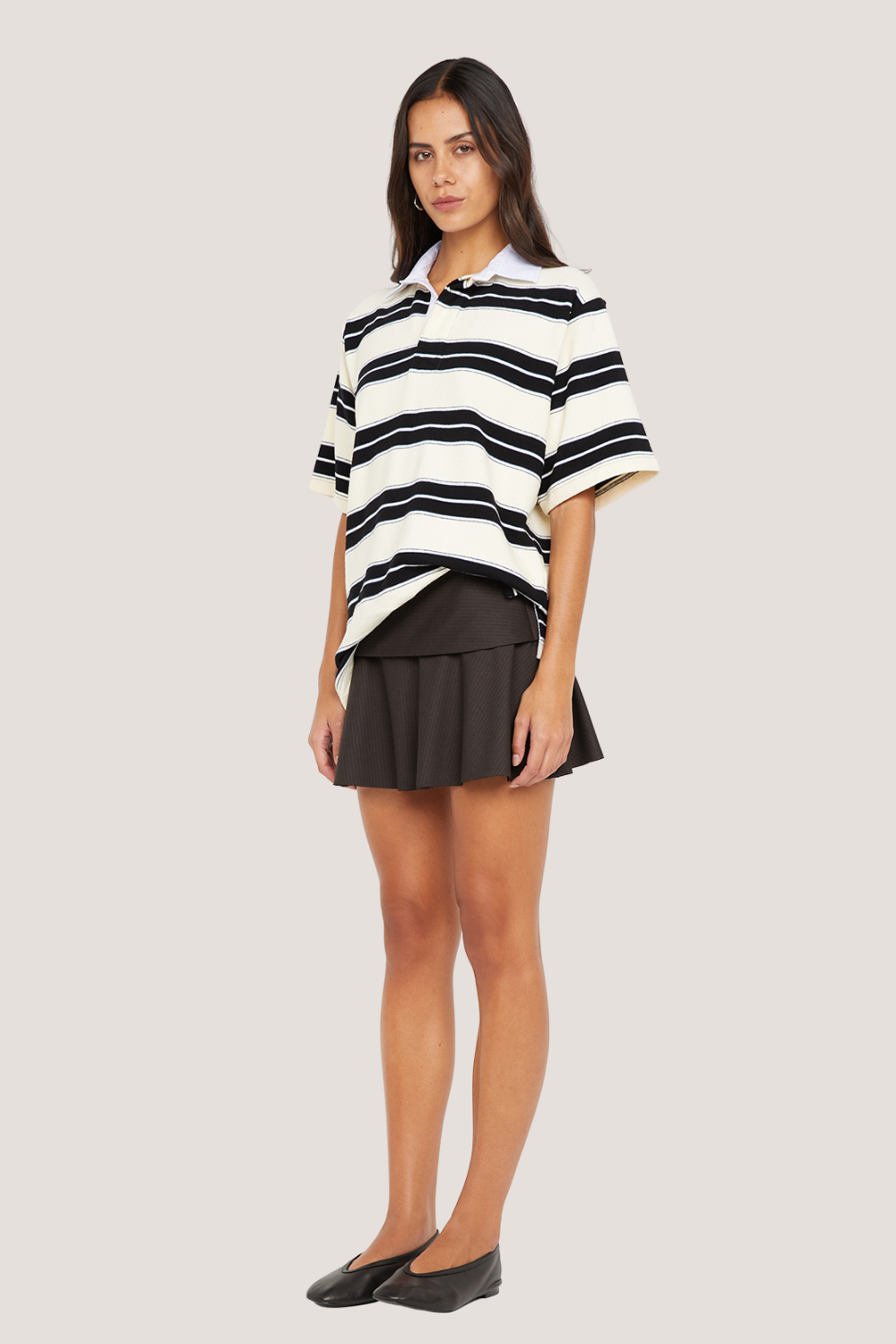 Kylo Jersey Tee | Ink/Ivory Stripe