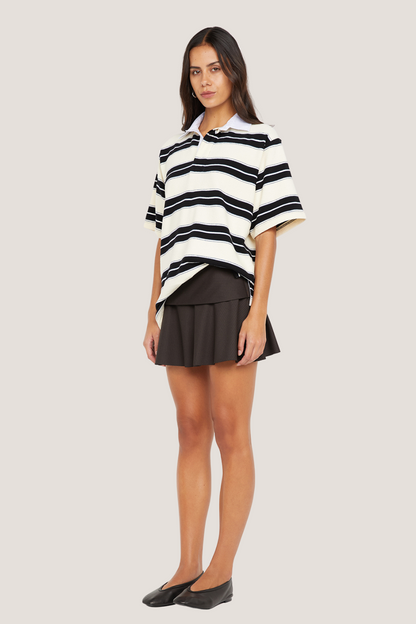 Kylo Jersey Tee | Ink/Ivory Stripe