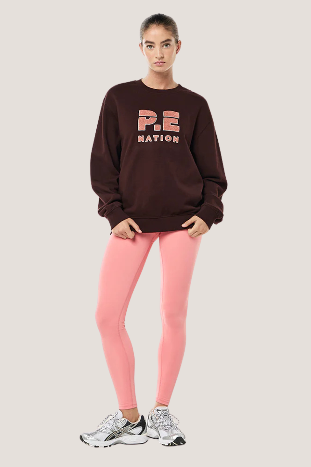 Heads Up Boucle Sweat | Mahogany