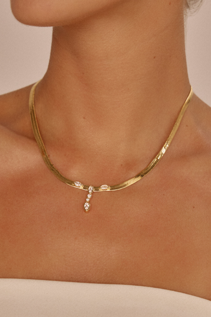 Bianca Drop Necklace | Gold