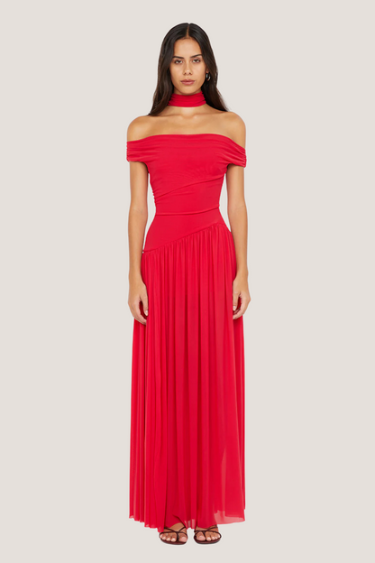 Deija Offshoulder Maxi Dress | Strawberry