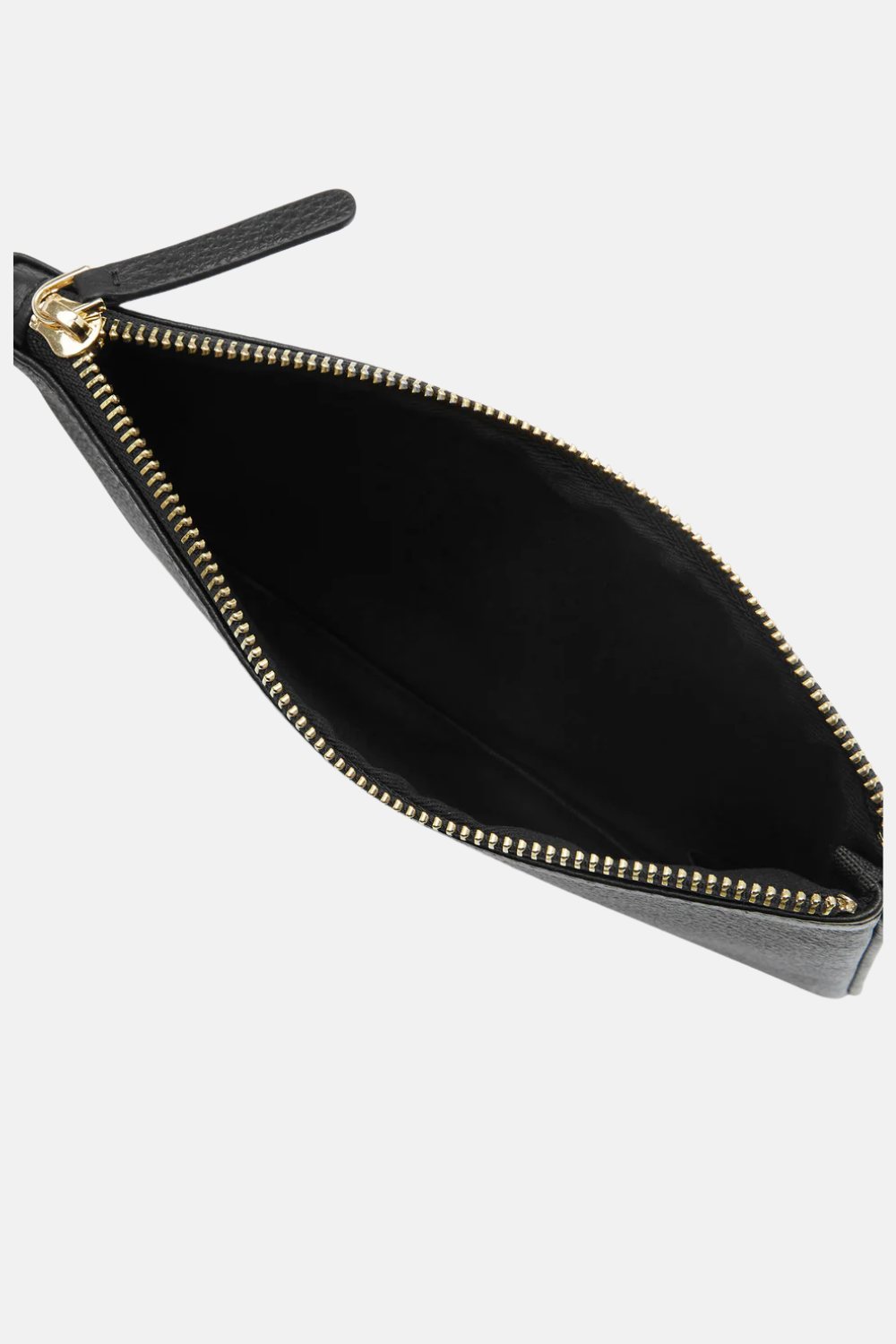 Zip Leather Pouch | Black