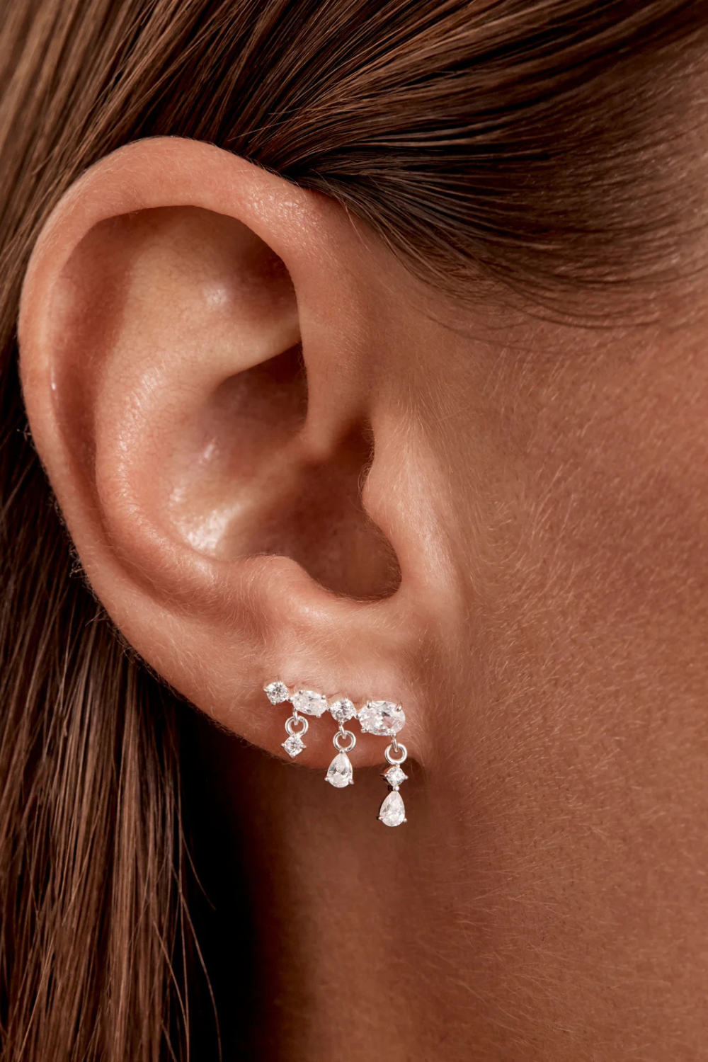 Sterling Silver Cosmic Whisper Ear Crawler