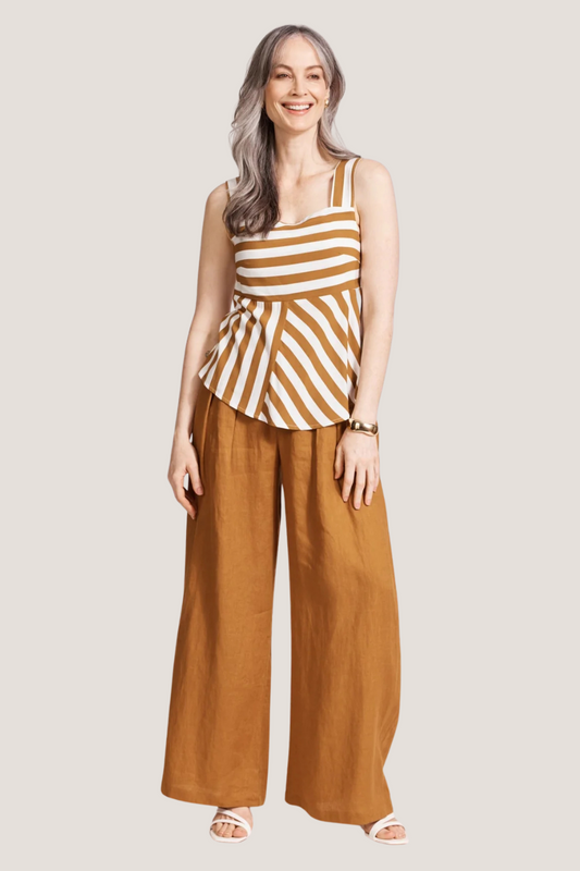 Treville Stripe Tank | Caramel